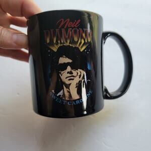 Neil Diamond Coffee Mug Black Ceramic & Porcelain Medium Music Celebrity